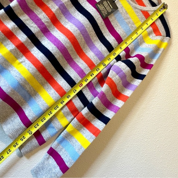 Charter Club | 100% Cashmere | Women’s Multicolor Striped Scoop Neck Sweater - Picture 7 of 9